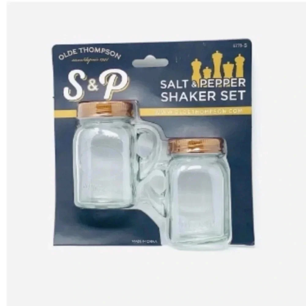 🆕 Olde Thompson Mason Jar Salt & Pepper Shaker Set - Picture 2 of 2